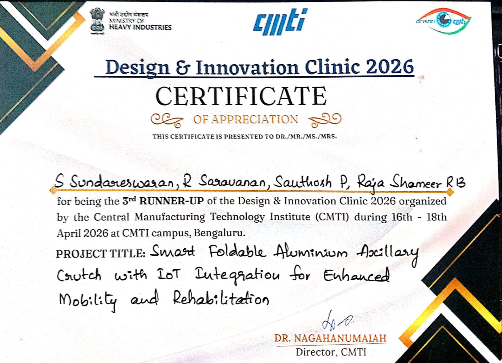 CMTI 2026 Runners Up